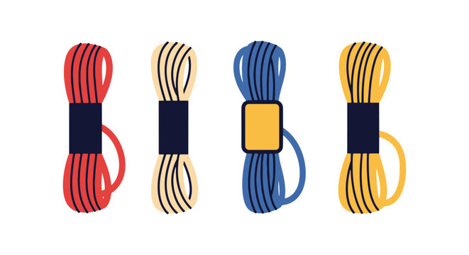 Embroidery Floss Line art clean abstract design illustration