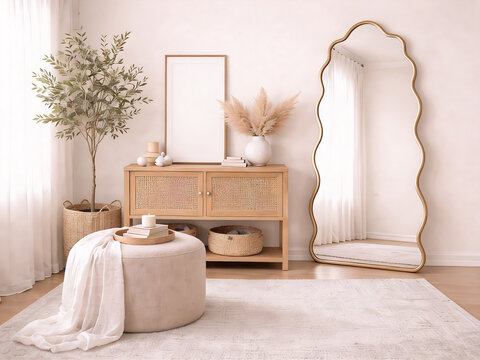 frame mockup and mirrow