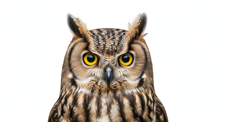Obraz premium Majestic great horned owl portrait a stunning wildlife close up