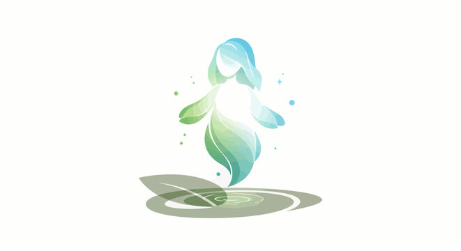 A green leafy aquatic plant growing.