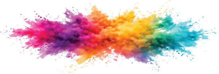 Fototapeta premium colorful ink splashes, Bright colorful watercolor splash splatter stain brush, Bright colorful watercolor splash splatter stain brush, Color powder splash for Holi gulal, Colorful Paint, Ink Splashes.