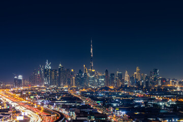 Obraz premium Dubai City Skyline by Night