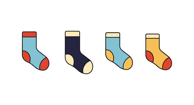 Compression Socks Line art minimal abstract pattern illustration