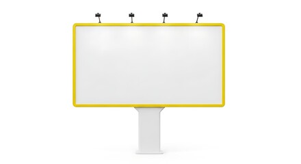 Obraz premium Modern billboard structure with four mounting points on top for advertisements