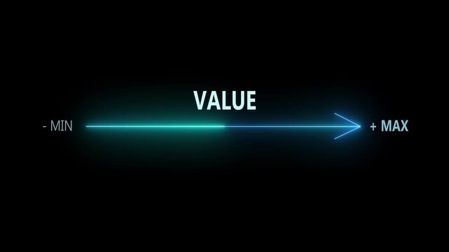 The concept of business value added. increase value, company value add, growth plan on black background.HD motion video.