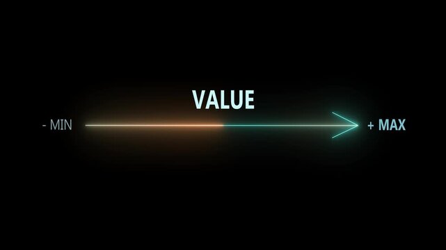 The concept of business value added. increase value, company value add, growth plan on black background.HD motion video.