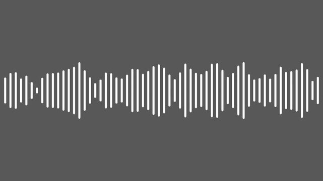 Futuristic sound wave visualization, audio visualizer on black screen background. white line audio wave visualization voice record. Music equalizer, audio waves or sound frequency Isolated Background