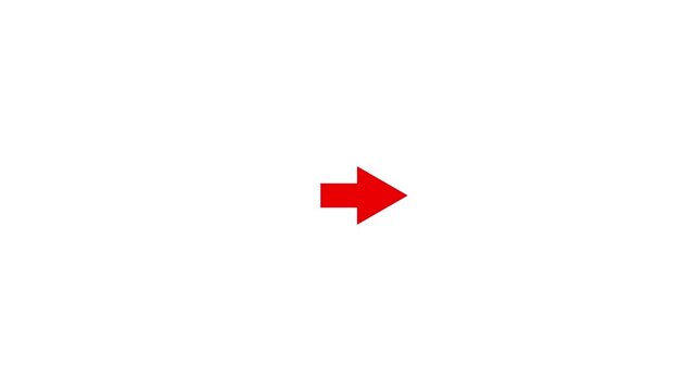 red arrow on black and green background left to right direction animation element.