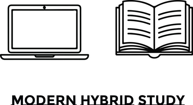 Digital e book reader icon vector illustration featuring a mobile tablet and laptop screen display for modern business technology and web design concept