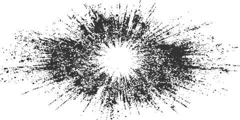 A striking abstract grunge background featuring a black ink splat design with artistic paint splatter textures and organic liquid drip patterns for a dirty aesthetic illustration © Sayed