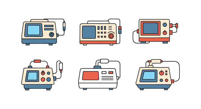 Electrocautery Machine Line modern abstract minimal shapes