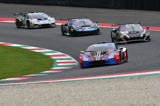 Scarperia, Italy - September 14th 2025: Lamborghini Huracan GT3 EVO 2 of Team STAR PERFORMANCE drive by Spengler in action during Italian Championship GT Endurance race event at Mugello Circuit.