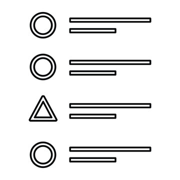 User interface checklist radio button options vector graphic