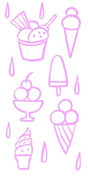 Sketches of Icecreams and Popsicles