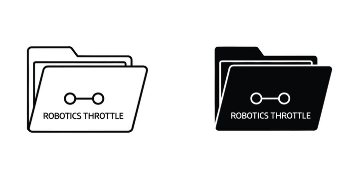 Contrast between light and dark robotics throttle folder icons
