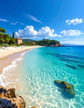 Tropical beach with turquoise water