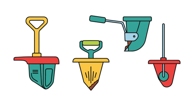 Garden Seeder Line art vector clean abstract decorative illustration