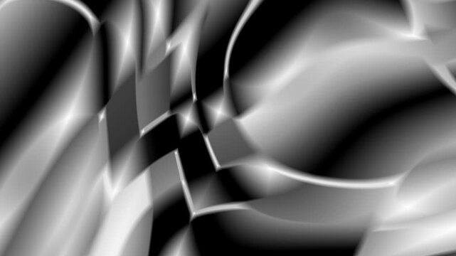 Abstract Silver Mirror Reflection Background Sharp Metallic Chrome Surface Liquid Fluid Motion Loop 4k