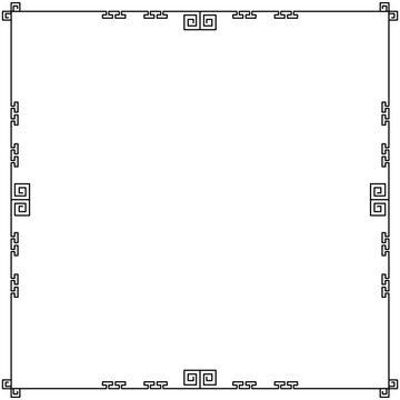 Eastern Spiral Square Frame 12
