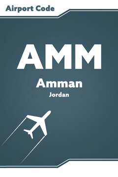 AMM - Amman - Jordan. Illustration with IATA Airport Code