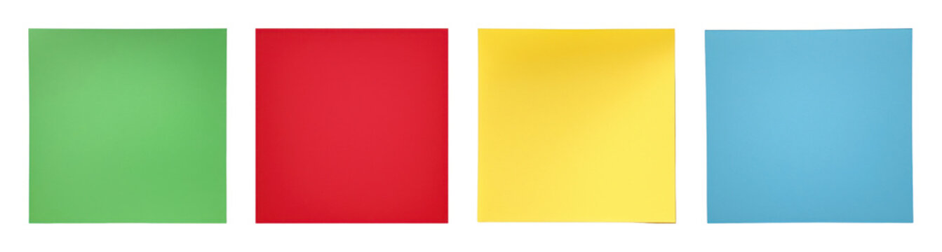 PNG Colorful square sticky notes on transparent background