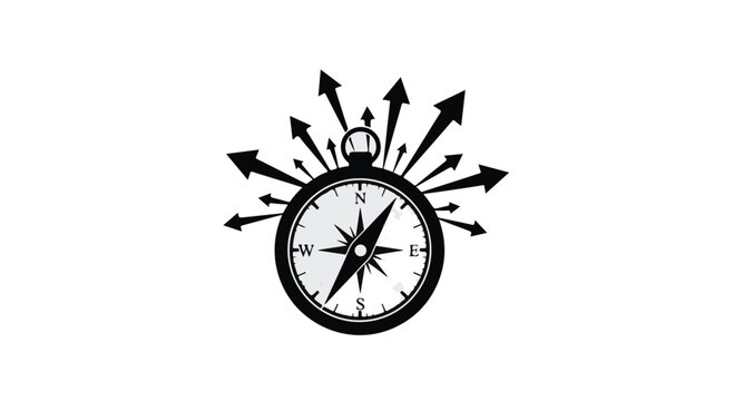compass navigation direction arrows vector icon