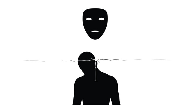 anonymous person wearing a mask concept
