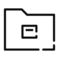 Fototapeta premium Open folder icon with document outline