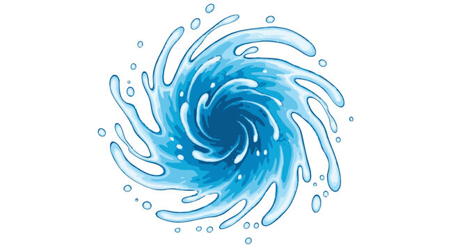 A swirling vortex of blue water.
