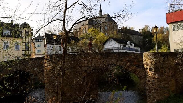 the historic german city of hadamar 4k video