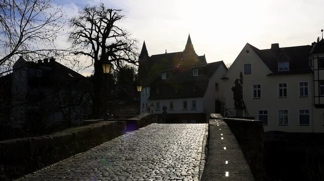 the historic german city of hadamar 4k video