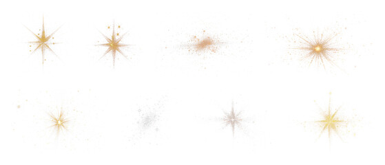 PNG Vibrant abstract sparkler bursts, element set on transparent background