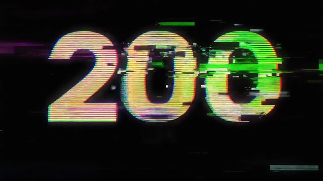 Digital glitch screen displaying 200 OK HTTP status code with distorted neon effects on dark background wallpaper