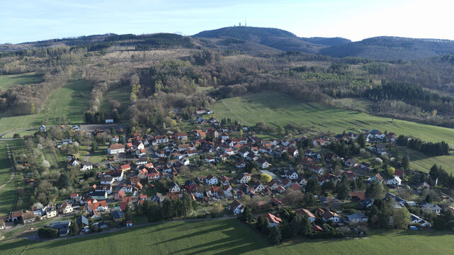 Bei Tabarz. Vogelperspektive. 