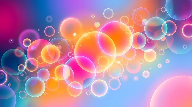 Colorful vector modern fresh gradient background, buble amazing