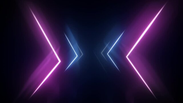 Neon Glowing Tunnel Loop Background
