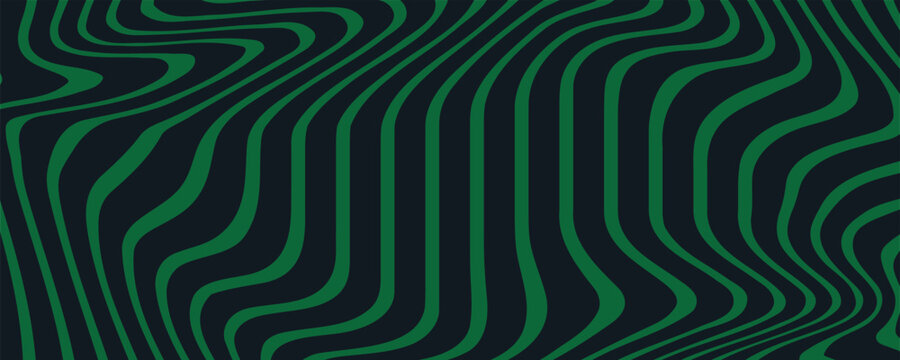 Latar belakang horizontal tanpa batas abstrak dengan gelombang berwarna. Gambar vektor trendiPrint