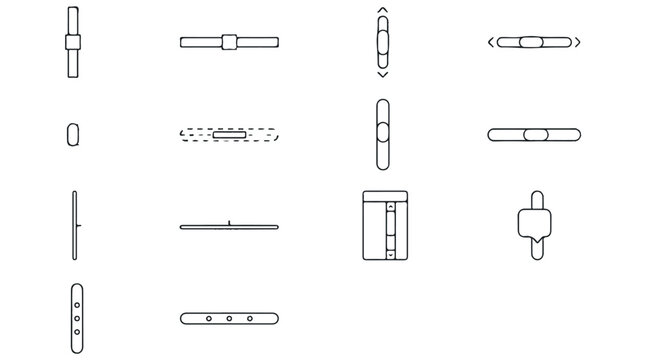 Flat design scrollbar and slider UI elements set for web and app interface design