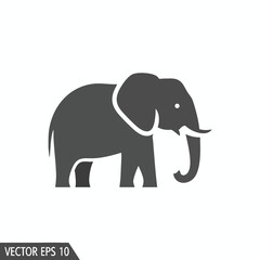Obraz premium Elegant Elephant Silhouette for Wildlife and Nature Themes