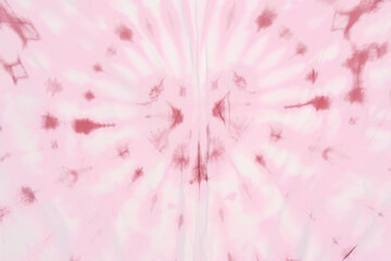Fototapeta premium Vibrant tie-dye pink pattern fabric texture png overlay effect, transparent background