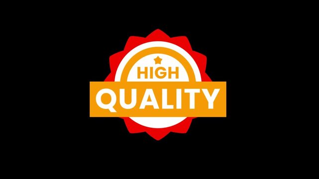 High Quality Badge Animation &ndash; Premium Guarantee Seal on Dark Background