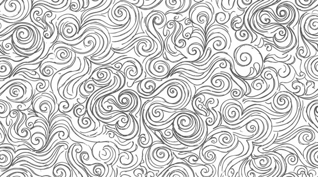 Intricate grayscale abstract swirl pattern with seamless circular motifs and texture.
