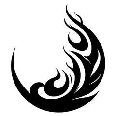 Crescent fire silhouette © Breck