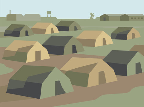 Military Camp Tents.