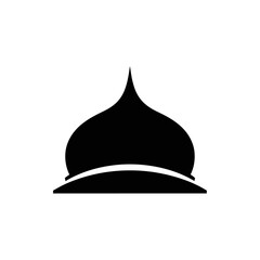 Fototapeta premium Elegant black silhouette of a traditional architectural dome, representing cultural heritage and spiritual significance, ideal for historical and religious design themes