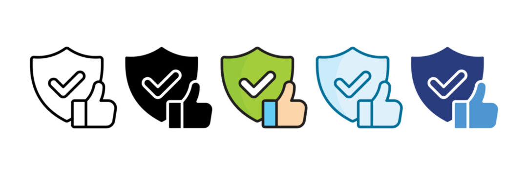 Reliability Icon Set Multiple Style Collection