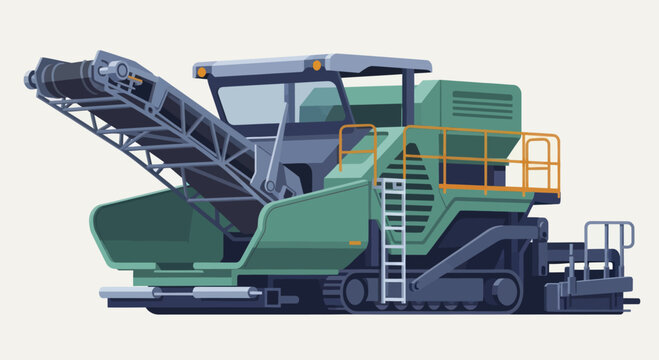 Heavy-duty industrial rock crusher machine for mining and construction.