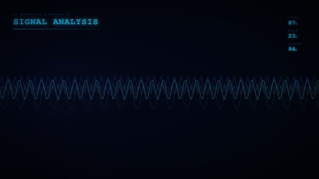 A high tech screen displaying AI Diagnostic Algorithms used for detecting anomalies in a blue digital signal wave for advanced scientific data monitoring systems