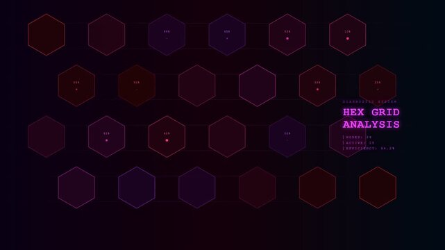 An intricate visualization of AI Diagnostic Algorithms processing complex data sets through a glowing hexagonal grid system for futuristic scientific research and digital analysis of networks