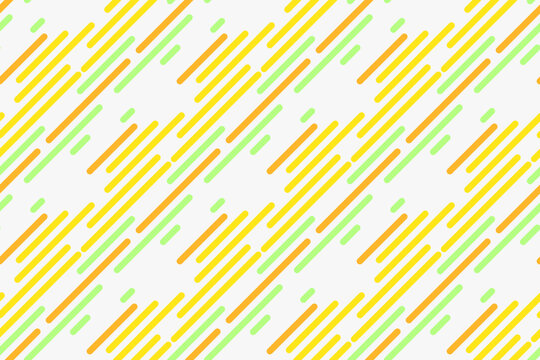 Vibrant, dynamic diagonal lines in yellow, orange, and green create a cheerful, modern pattern.  Perfect for backgrounds, textiles, or website design, this optimistic image evokes energy and speed.
